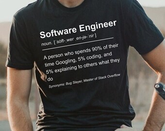 Chemises de codage, chemise d'ingénieur logiciel, t-shirts de programmation, t-shirt de développeur de logiciels, cadeau amusant pour codeur, cadeaux pour ingénieur