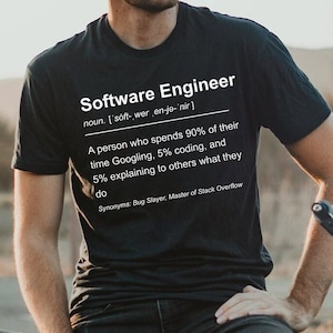 Programmier-T-Shirts, Software-Entwickler-Shirt, Programmier-T-Shirts, Software-Entwickler-T-Shirt, lustiges Geschenk für Coder, Geschenke für Ingenieur