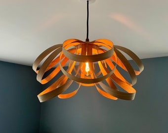 Veneer lampshade; Wooden lampshade; Bent wood lampshade; Timber lampshade; Pendant ceiling light; Chandelier; Floor lamp lampshade Name:Lucy