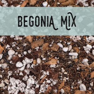 Begonia Potting Mix; Organic Soilless Potting Blend; Chunky Plant Substrate; Soil Free Grow Medium