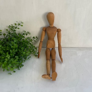 Wooden Articulated Artist Mannequin 12" Wood Drawing Model For Sketching Display