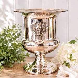 Silver Lion Head Ice Bucket - Etsy