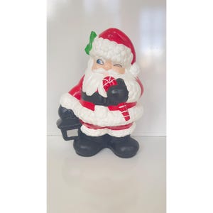 Vintage Hand Painted Winking 70&#39;s Santa Claus Christmas Decoration 13&quot;Tall