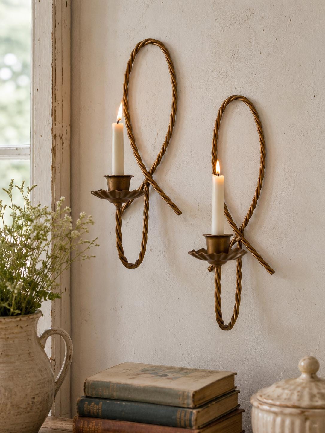 Vintage brass wall light - Etsy 日本