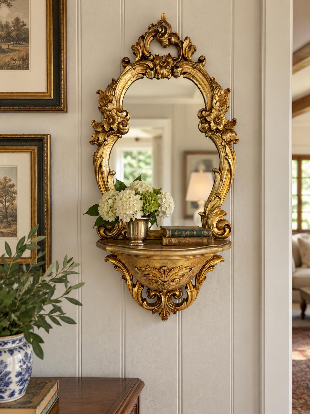 Antique Gilt Chinoiserie Mirror - Etsy