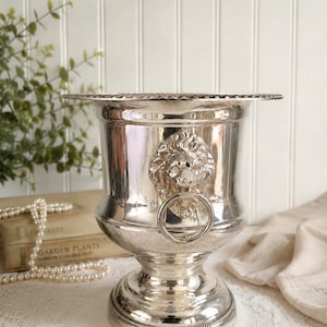 Silver Lion Head Ice Bucket - Etsy