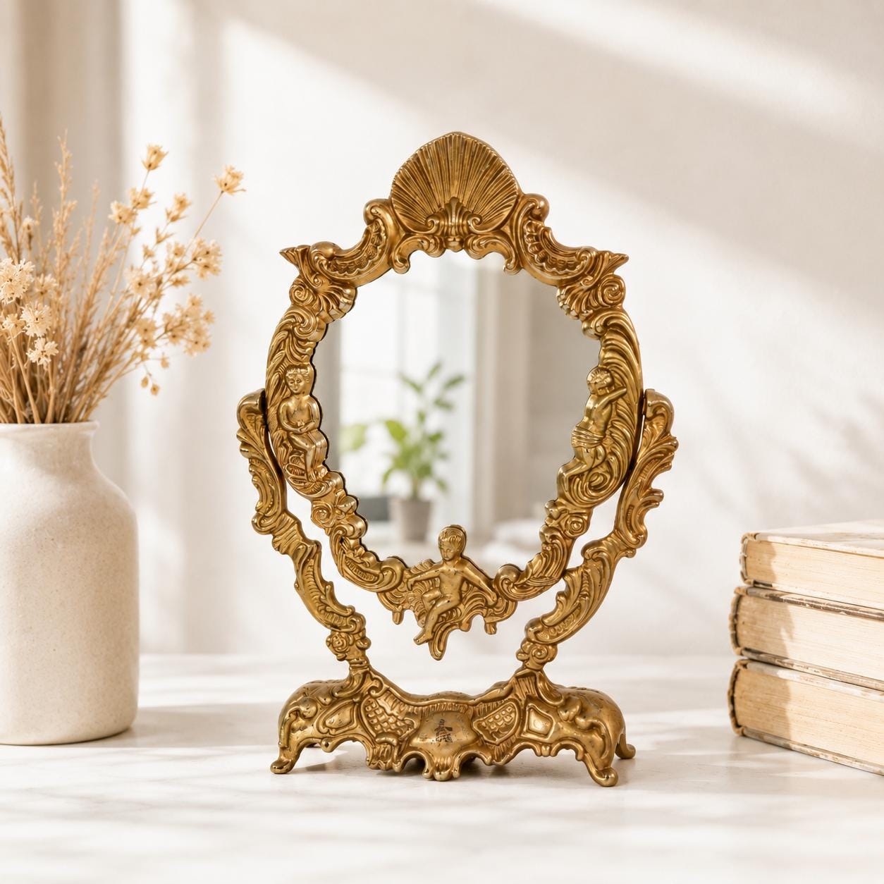 Antique Mirror Stand - Etsy
