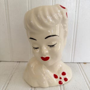 Vintage Ceramic Woman Bust - Etsy