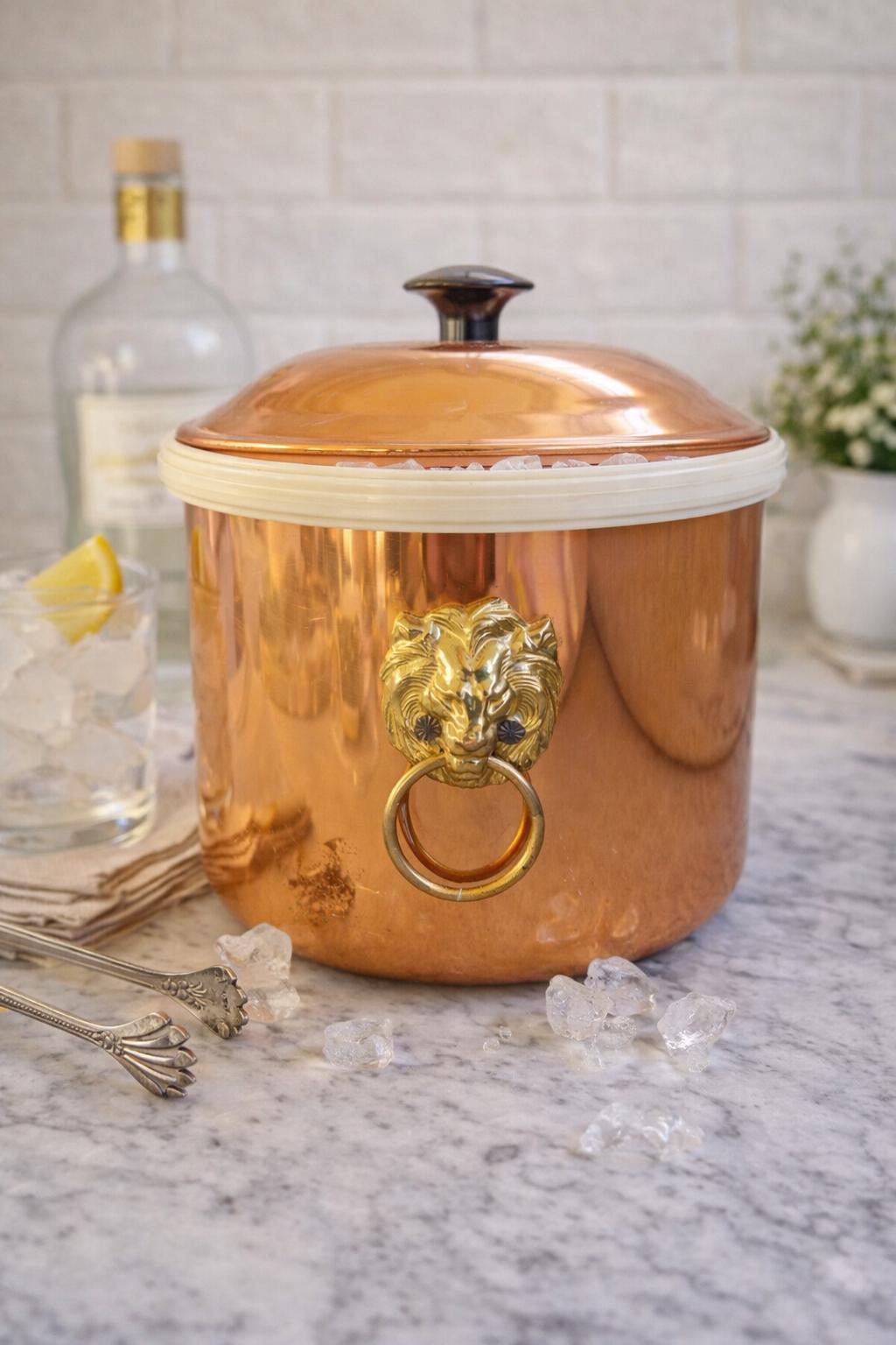 【英国】 ライオンのアイスバスケット / アイストング【シルバープレート】 Lion Head Ice Bucket - Etsy