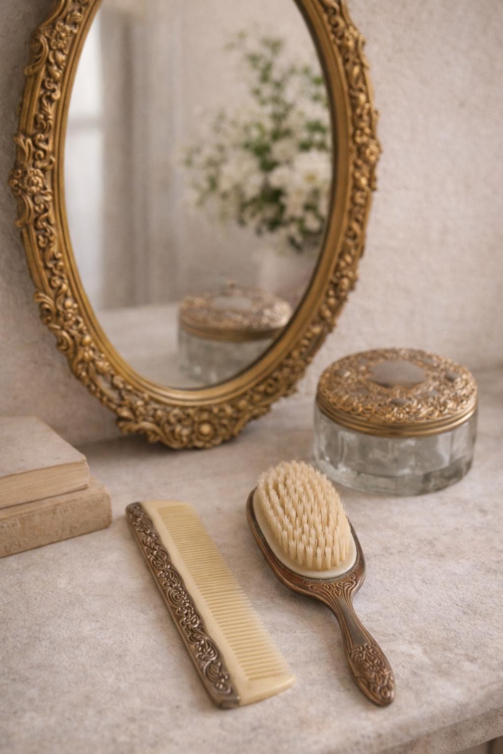 Victorian Hairbrush and Mirror - Etsy display picture 1