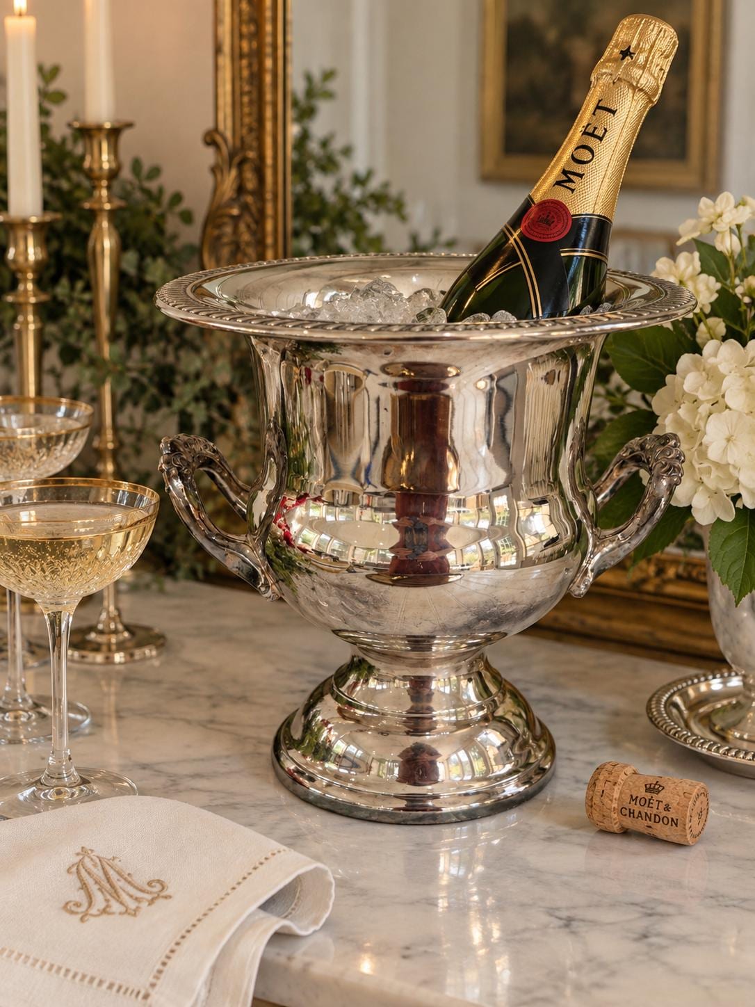 Vintage Silver Wine Cooler - Etsy