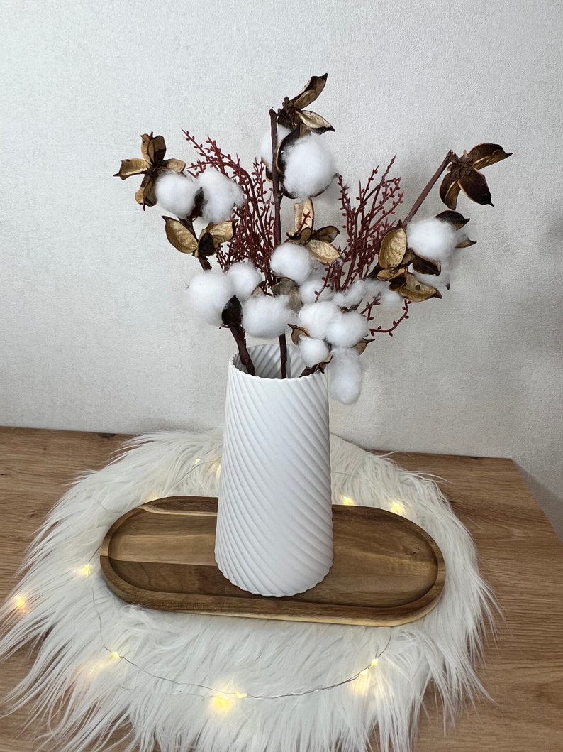 Spiralvase 3D-Druck Wohnaccessoires Trockenblumen Dekoration DIY Handgemacht Elegant Bild 1