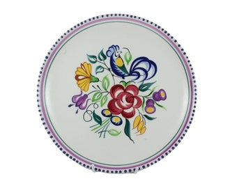 CHINA Poole Pottery 9 Inch Charger Plate TRADITIONAL (LE) Pattern Blue Bird 1950's