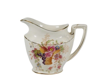 Crown Ducal Antique Milk-Creamer Jug With Early Back Stamp Floral