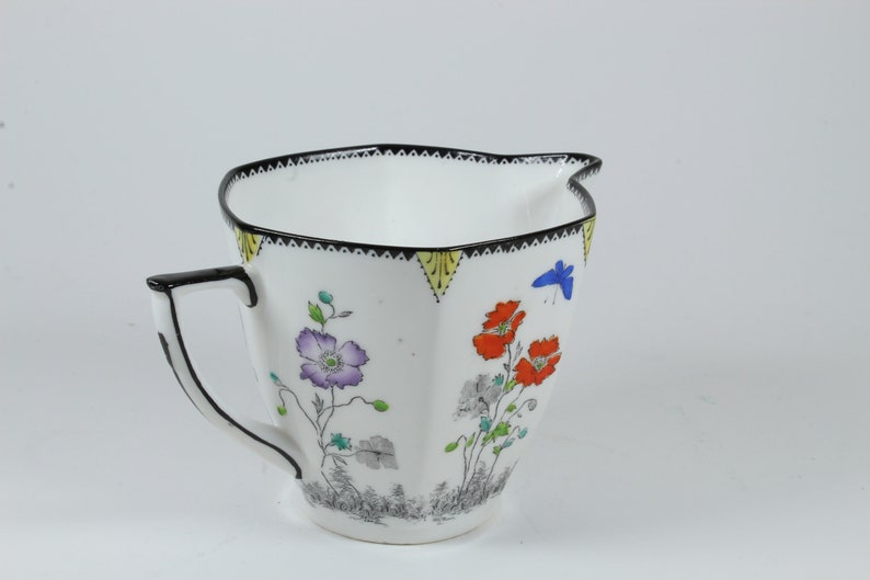 Art Deco Foley Bone China Field Poppy Milk-Cream Jug Vintage Tea Ware image 6