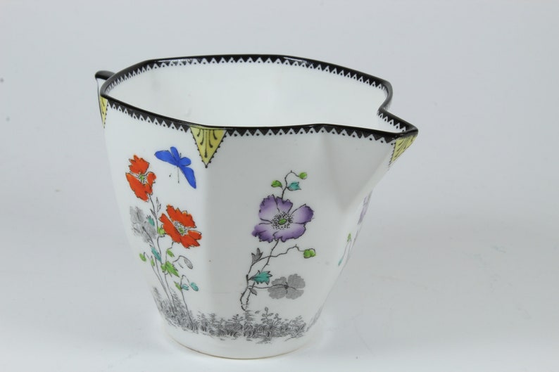 Art Deco Foley Bone China Field Poppy Milk-Cream Jug Vintage Tea Ware image 9