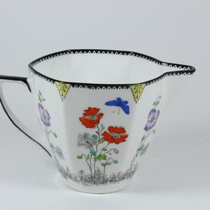 Art Deco Foley Bone China Field Poppy Milk-Cream Jug Vintage Tea Ware image 5