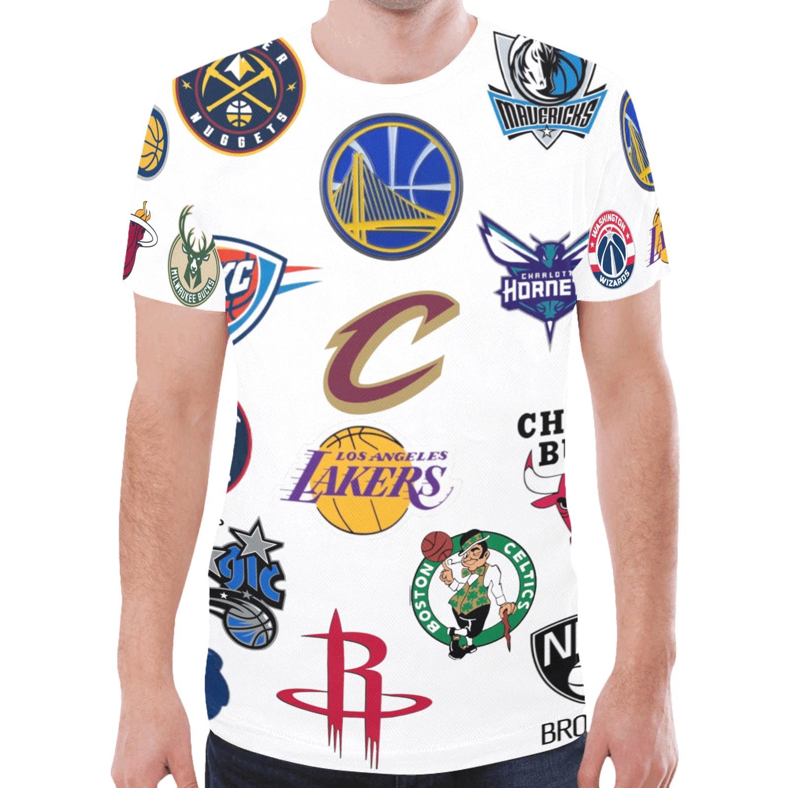 NBA All Over Print T-shirt: League Team Logos - Etsy