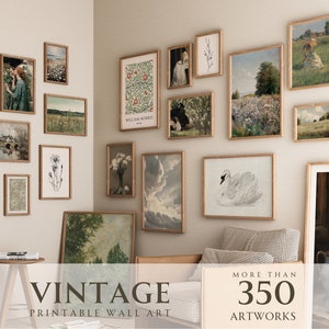 Set of +350, Vintage Printable Country Landscape Painting, Mega Bundle, Antique Mountain Nature Prints Wall Art, Digital Download