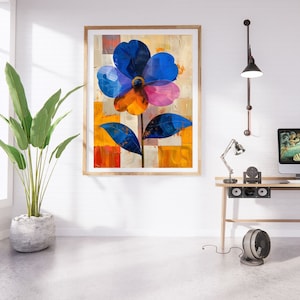Lebendige Blüte | Digitaler Kunstdruck | Druckbare Kunst | Wandkunst | AI Generiert | AI-Kunst | Digitaler Download | Wohndekor