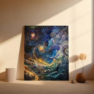 Cosmic Whirlpools | Digital Art Print | Printable Art | Wall Art | AI Generated | AI Art | Digital Download | Home Decor