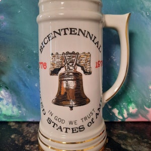 Antique Collectible Limited Edition Bicentennial Fine China Mug or Stein By Viletta
