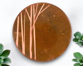 Arte mural de cobre hecho a mano / Decoración de pared de metal oxidado