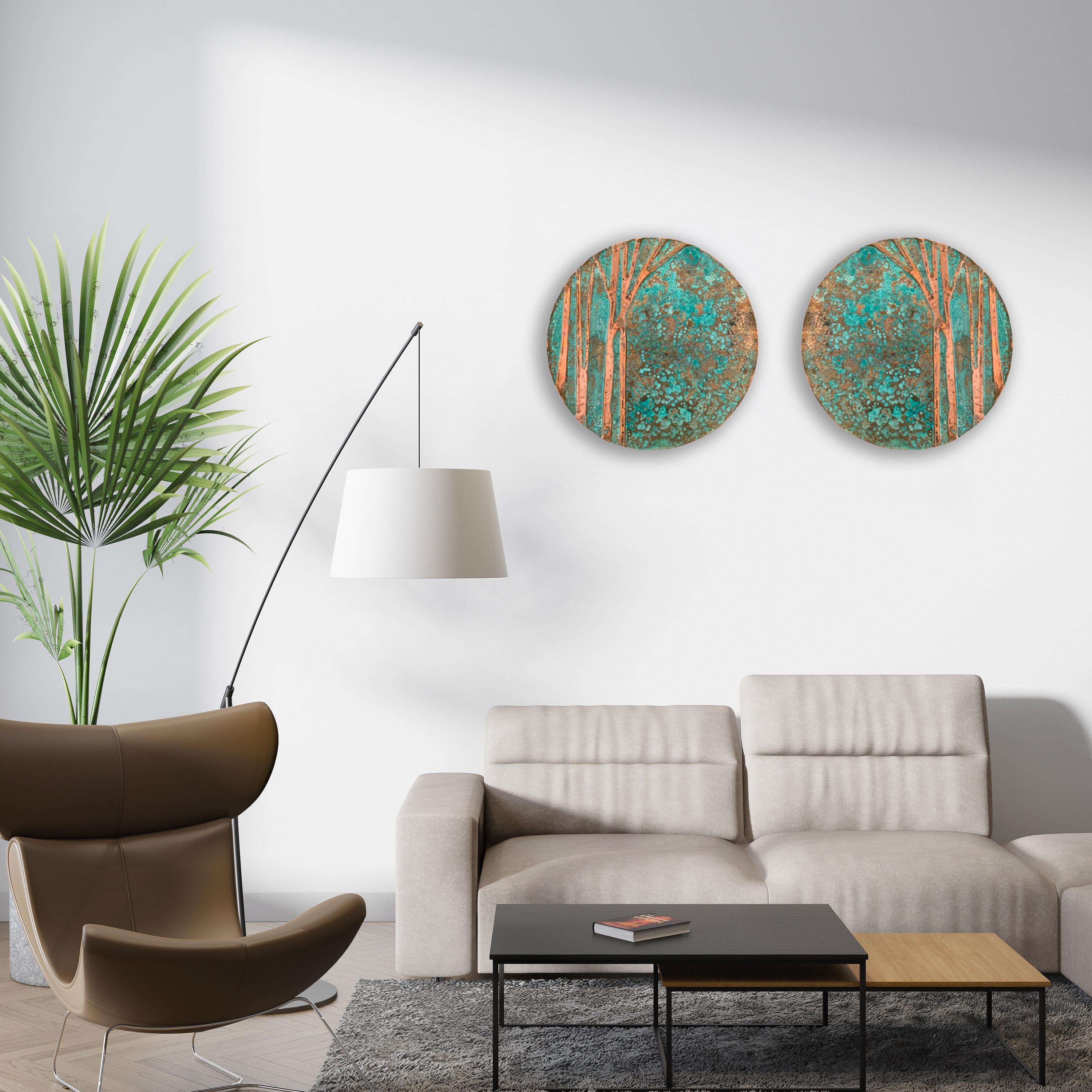 Handmade Copper Tree Wall Art Duo | Farmhouse Decor - Etsy