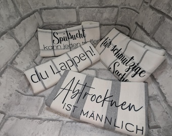 Humor, Geschirrtuch mit lustigem Spruch, Handtuch, Trockentuch, mit lustigen Sprüchen, DTF Druck