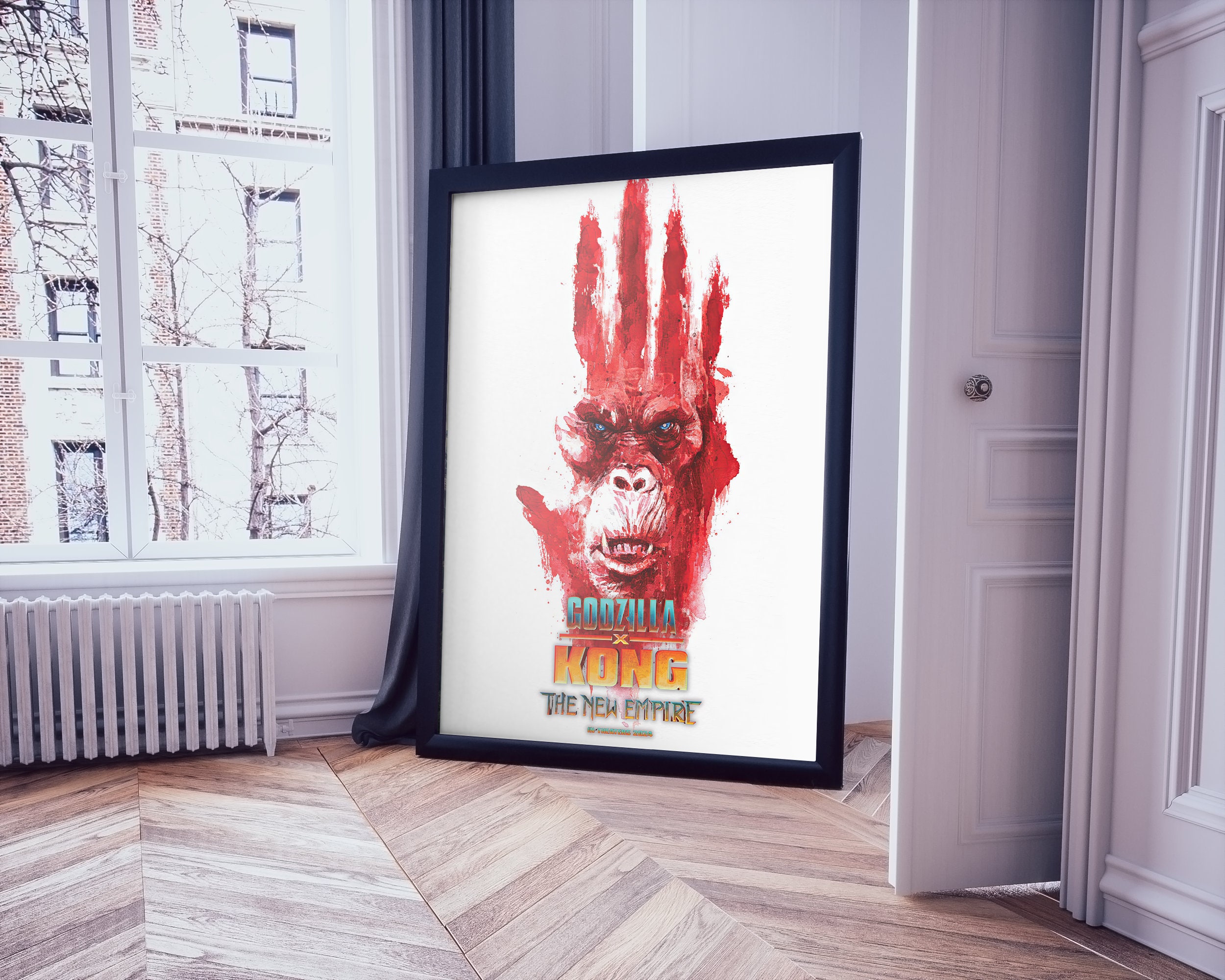 Discover god zilla X Kong The New Empire 2024 Poster, King Kong Room Decor, Monster Battle Print, god zilla X Kong Canvas, 2024 god zilla Movie Wall Art