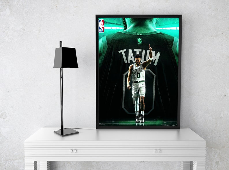 Jayson Tatum Poster, Boston Celtics Home Decor, Jayson Tatum Wall Art