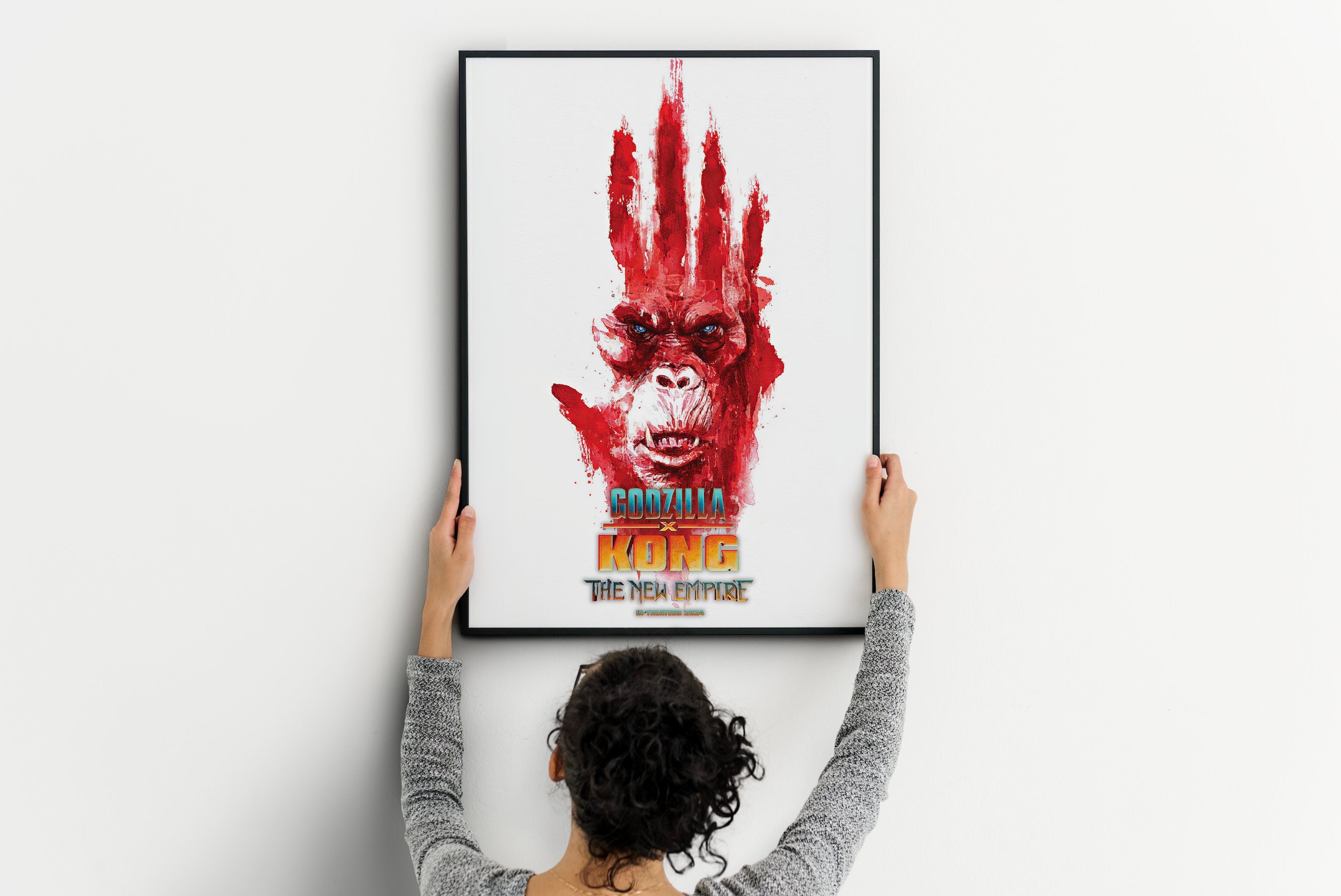 Discover god zilla X Kong The New Empire 2024 Poster, King Kong Room Decor, Monster Battle Print, god zilla X Kong Canvas, 2024 god zilla Movie Wall Art