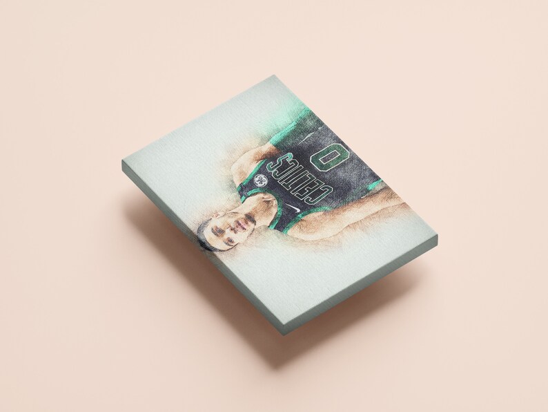 Jayson Christopher Tatum Poster Boston Celtics NBA Framed Canvas Wall