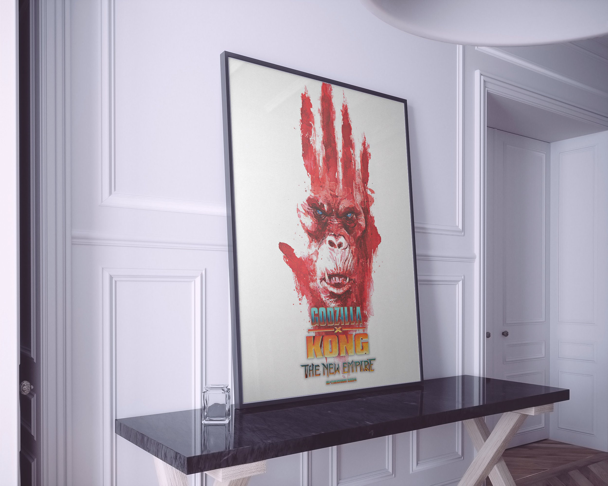 Discover god zilla X Kong The New Empire 2024 Poster, King Kong Room Decor, Monster Battle Print, god zilla X Kong Canvas, 2024 god zilla Movie Wall Art