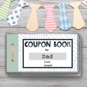 Gutscheinbuch Bearbeitbares Geschenk für Papa Gutscheinbuch Vatertagsgeschenk Benutzerdefinierter Gutschein für Papa Geschenk Personalisiertes Gutscheinbuch Herunterladbares Geschenk für Papa