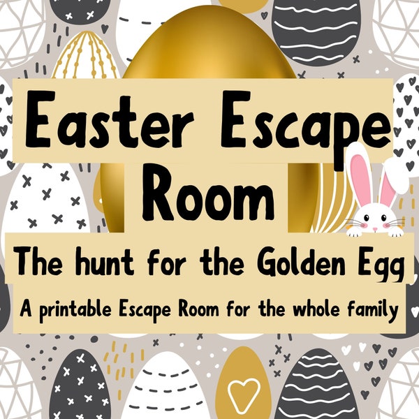 Easter Escape Room for Kids Easter Game Printable Escape Room At Home Party Game Escape Room Puzzle Last Minute Easter Activity Spring Break