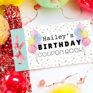 Libro dei coupon stampabili Libro dei coupon di compleanno modificabile Regalo fai da te per papà Regalo da figlia Compleanno Libro dei coupon di compleanno stampabile Regalo personalizzato