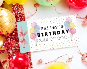 Libro dei coupon stampabili Libro dei coupon di compleanno modificabile Regalo fai da te per papà Regalo da figlia Compleanno Libro dei coupon di compleanno stampabile Regalo personalizzato