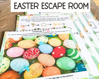 Easter Escape Room Kid Easter Game Teen Escape Room Printable Family Game Easter Activity Printable Party Game Easter Gift Basket Filler