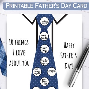 Tarjeta del Día del Padre, Tarjeta Imprimible Personalizada para Papá, Regalo de un Niño, Tarjeta para el Abuelo, Actividad del Día del Padre, Amo a Papá, Regalo para Niños, Día del Padre en Edad Preescolar