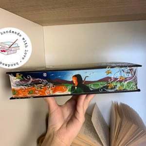 Hand Painted The Name of the Wind Fore-Edge Copy. The Kingkiller Chronicle #1 KvotheAdventure.  Exclusive Gift For Epic Fantasy Booklover