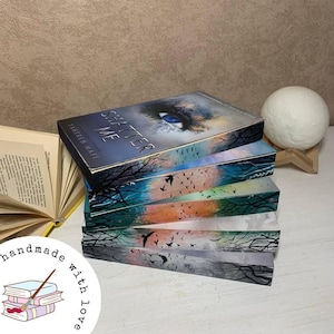 Serie Shatter Me, pintada a mano, con borde frontal personalizado. Colección de libros del 1 al 5. Regalo exclusivo para amantes de la lectura, fantasía juvenil.