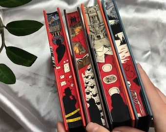 Hannibal Lecter Custom Fore-Edge Set Books 1-4 Red Dragon The Silence of the Lambs Hannibal Rising Will Graham Clarice Starling
