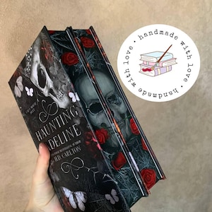 Handgemaltes Katzen- und Mausbuch-Set: Auf der Suche nach Adeline. Buchliebhaber Geschenk für Dark Romance Leser