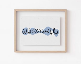 Body Positive Wall Decor,Feminist Breast Art - Celebrate Diversity & Empowerment, Inclusive Embrace All Shapes - Sizes, Feminine Poster