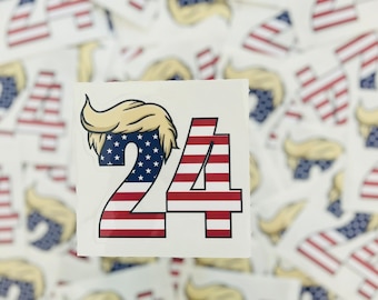 Naklejka Trump 2024 Patriotyczna