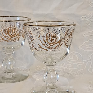 Vintage Libby Flower Glasses - Etsy
