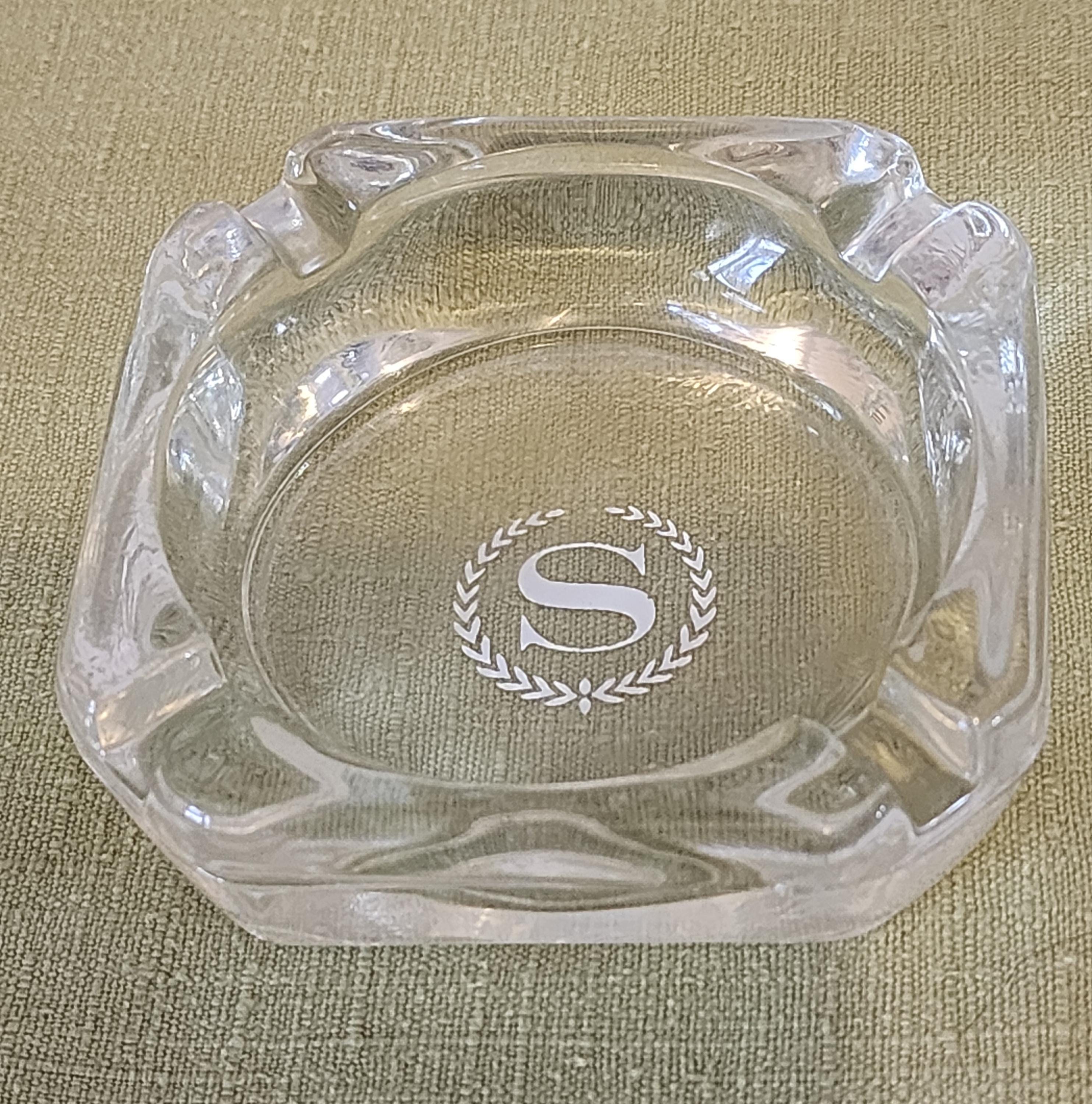 ヴィンテージ シェラトン ホテル 灰皿、スクエア ガラス 灰皿、1960