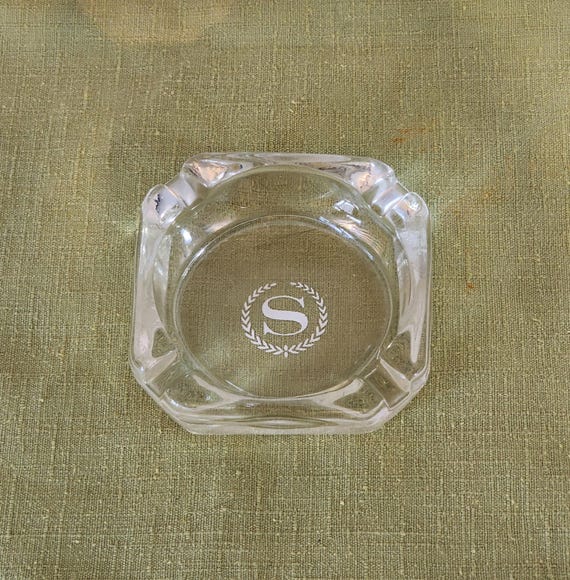 ヴィンテージ シェラトン ホテル 灰皿、スクエア ガラス 灰皿、1960