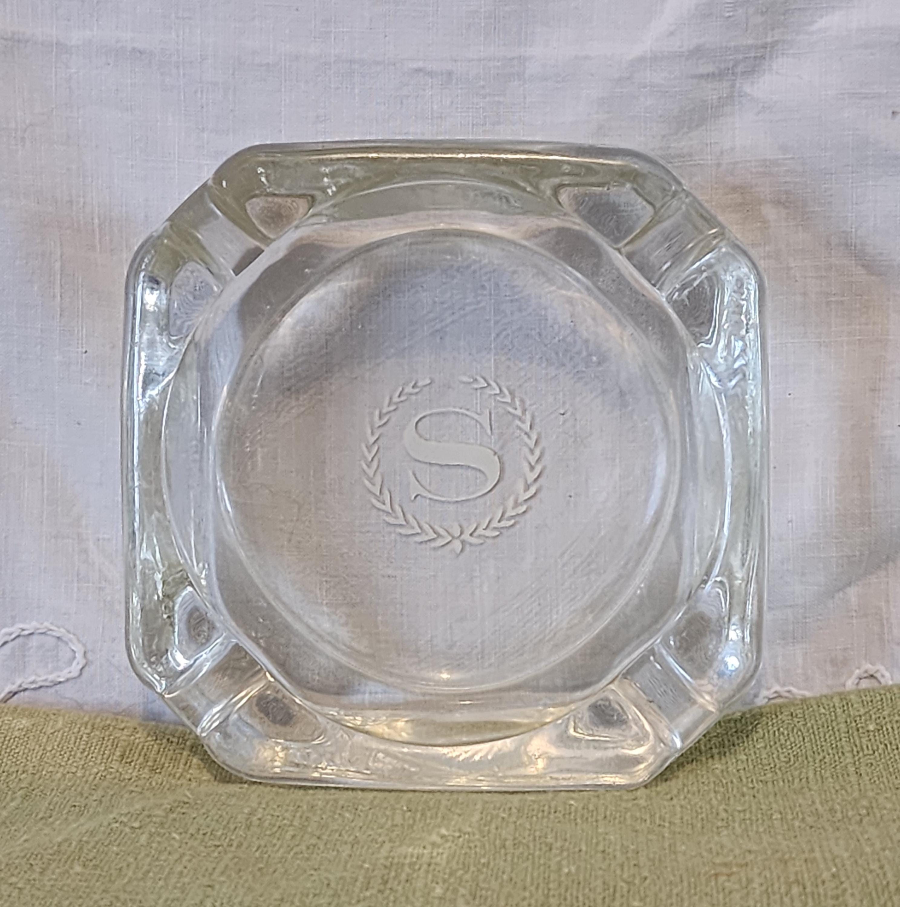 ヴィンテージ シェラトン ホテル 灰皿、スクエア ガラス 灰皿、1960